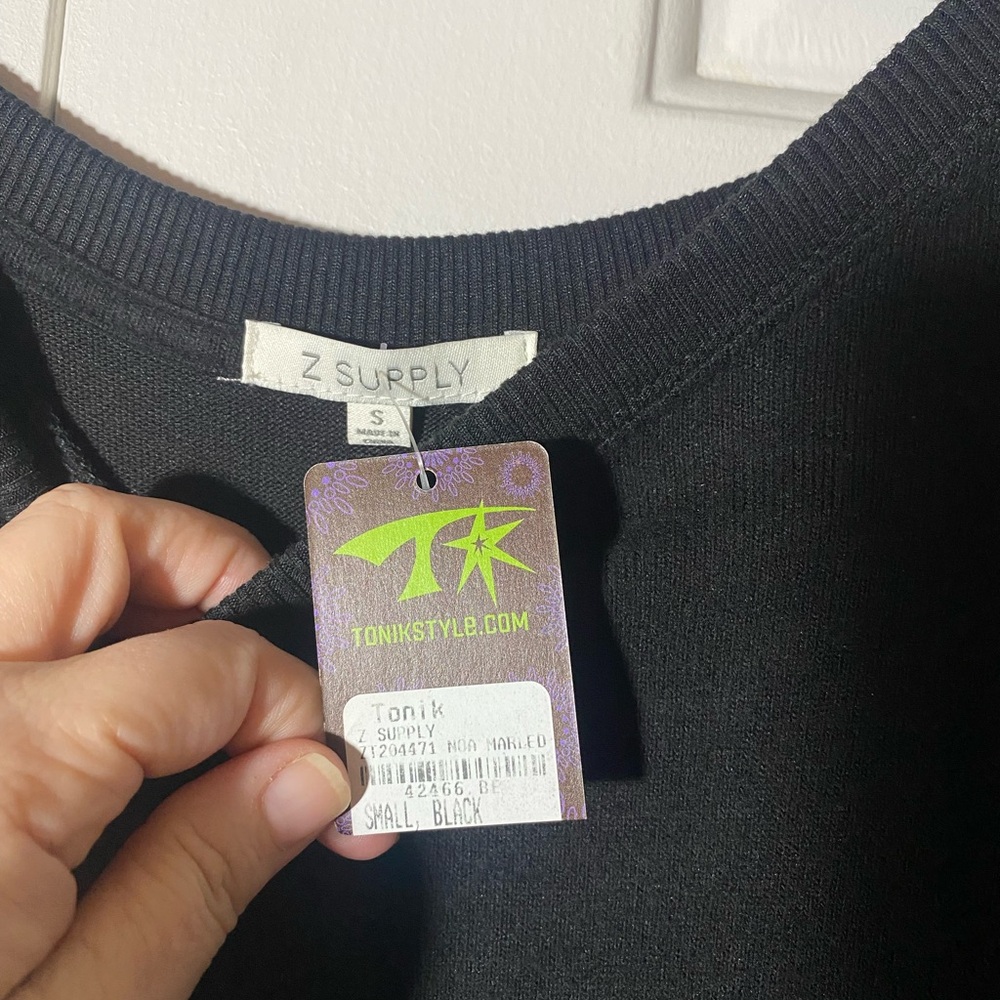 Z Supply Black Long Sleeve Top - Picture 2 of 4